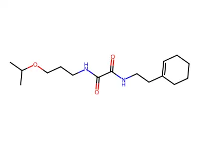 N'-[2-(cyclohexen-1-yl)ethyl]-N-(3-propan-2-yloxypropyl)oxamide structure