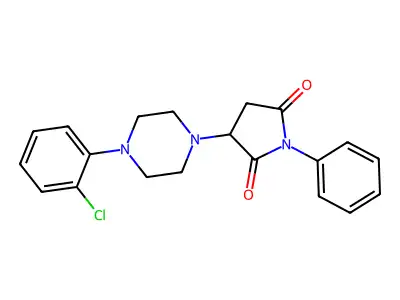 3-[4-(2-Chlorophenyl)piperazin-1-yl]-1-phenylpyrrolidine-2,5-dione structure
