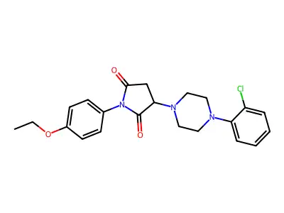 3-[4-(2-Chlorophenyl)piperazin-1-yl]-1-(4-ethoxyphenyl)pyrrolidine-2,5-dione structure