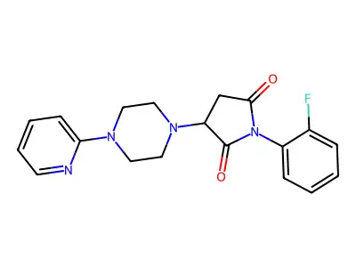 1-(2-Fluorophenyl)-3-[4-(pyridin-2-yl)piperazin-1-yl]pyrrolidine-2,5-dione structure