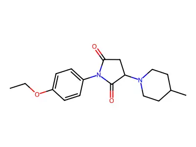 1-(4-Ethoxyphenyl)-3-(4-methylpiperidin-1-yl)pyrrolidine-2,5-dione structure