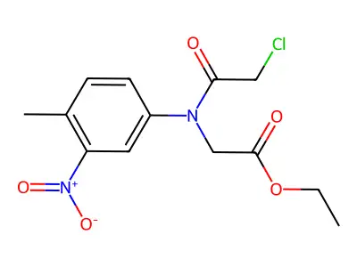 Ethyl n-(chloroacetyl)-n-(4-methyl-3-nitrophenyl)glycinate structure