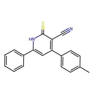 1,2-Dihydro-4-(4-methylphenyl)-6-phenyl-2-thioxo-3-pyridinecarbonitrile structure