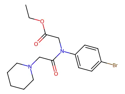 Ethyl 2-(N-(4-bromophenyl)-2-(piperidin-1-yl)acetamido)acetate structure