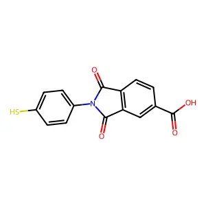 2-(4-Mercaptophenyl)-1,3-dioxoisoindoline-5-carboxylic acid structure