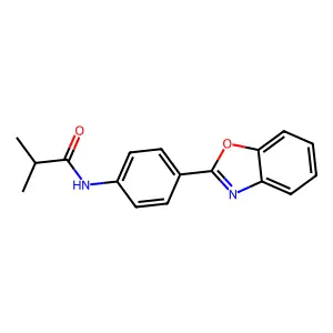 N-[4-(1,3-benzoxazol-2-yl)phenyl]-2-methylpropanamide structure