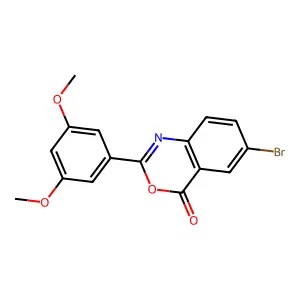 6-bromo-2-(3,5-dimethoxyphenyl)-4H-3,1-benzoxazin-4-one structure