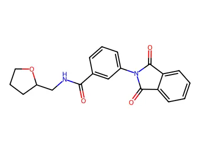 3-(1,3-dioxoisoindol-2-yl)-N-(oxolan-2-ylmethyl)benzamide structure