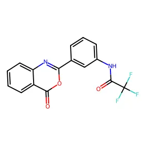 2,2,2-trifluoro-N-[3-(4-oxo-3,1-benzoxazin-2-yl)phenyl]acetamide structure