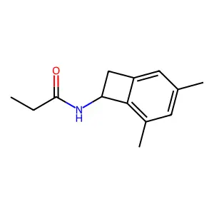 N-(3,5-Dimethylbicyclo(4.2.0)octa-1,3,5-trien-7-yl)propanamide structure