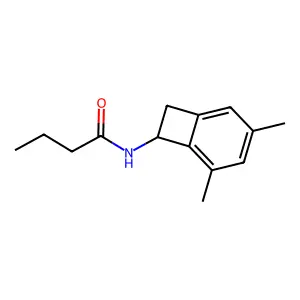 N-(3,5-Dimethylbicyclo(4.2.0)octa-1,3,5-trien-7-yl)butanamide structure