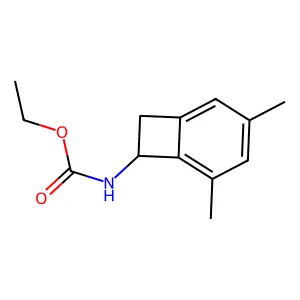 Ethyl N-(2,4-dimethyl-8-bicyclo[4.2.0]octa-1,3,5-trienyl)carbamate structure
