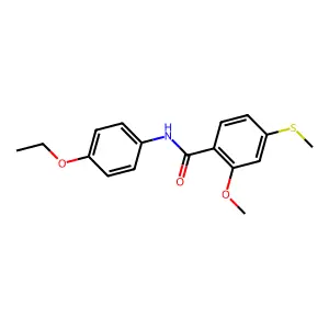 N-(4-ethoxyphenyl)-2-methoxy-4-methylsulfanylbenzamide structure