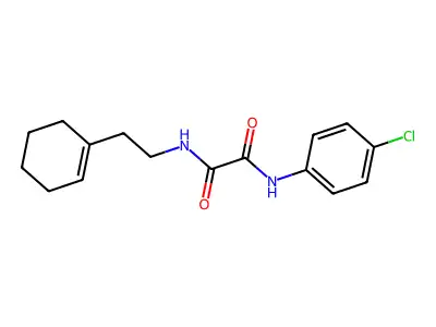 N'-(4-chlorophenyl)-N-[2-(cyclohexen-1-yl)ethyl]oxamide structure