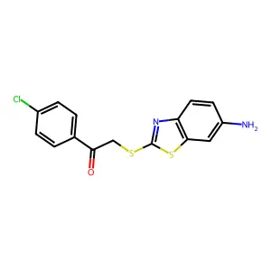 2-[(6-Amino-1,3-benzothiazol-2-yl)sulfanyl]-1-(4-chlorophenyl)ethanone structure