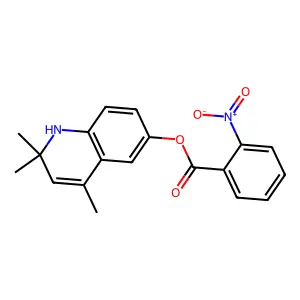 (2,2,4-trimethyl-1H-quinolin-6-yl) 2-nitrobenzoate structure