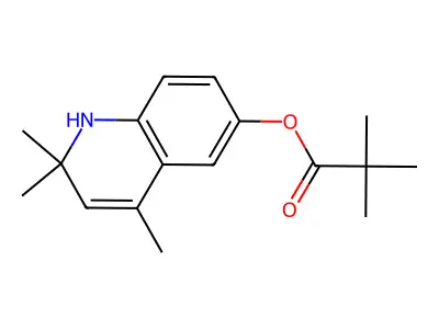 2,2,4-Trimethyl-1,2-dihydro-6-quinolinyl pivalate structure