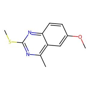 6-Methoxy-4-methyl-2-(methylsulfanyl)quinazoline structure