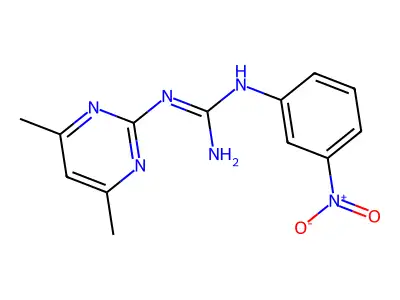 1-(4,6-Dimethylpyrimidin-2-yl)-3-(3-nitrophenyl)guanidine structure