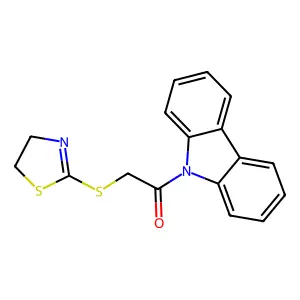 1-Carbazol-9-yl-2-(4,5-dihydro-1,3-thiazol-2-ylsulfanyl)ethanone structure