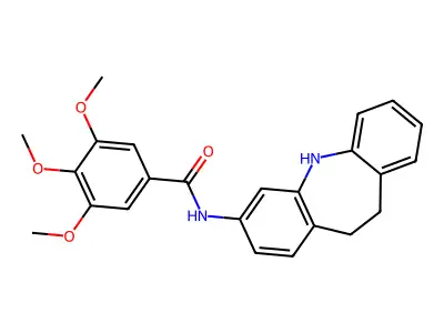 N-(10,11-dihydro-5H-dibenzo[b,f]azepin-3-yl)-3,4,5-trimethoxybenzamide structure