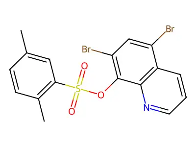5,7-Dibromoquinolin-8-yl 2,5-dimethylbenzene-1-sulfonate structure