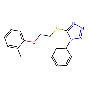 5-[2-(2-Methylphenoxy)ethylsulfanyl]-1-phenyltetrazole structure