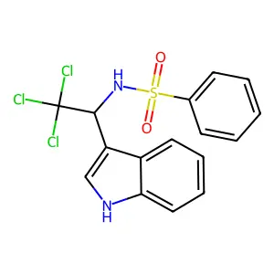 N-[2,2,2-Trichloro-1-(1H-indol-3-yl)ethyl]benzenesulfonamide structure