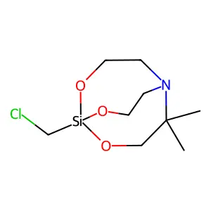 1-(Chloromethyl)-4,4-dimethyl-2,8,9-trioxa-5-aza-1-silabicyclo[3.3.3]undecane structure