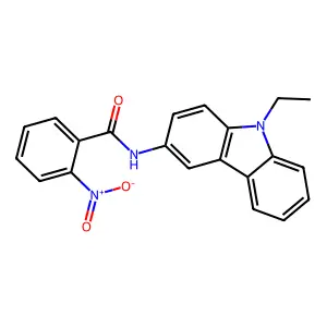 N-(9-ethylcarbazol-3-yl)-2-nitrobenzamide structure