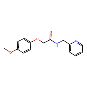 2-(4-methoxyphenoxy)-N-(pyridin-2-ylmethyl)acetamide structure