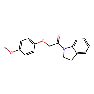 1-[(4-Methoxyphenoxy)acetyl]indoline structure