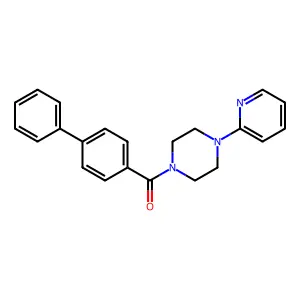 (4-Phenylphenyl)-(4-pyridin-2-ylpiperazin-1-yl)methanone structure