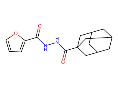 N'-(adamantane-1-carbonyl)furan-2-carbohydrazide structure