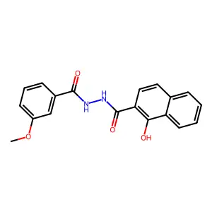 1-hydroxy-N'-(3-methoxybenzoyl)-2-naphthohydrazide structure