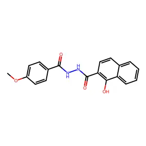 1-hydroxy-N'-(4-methoxybenzoyl)-2-naphthohydrazide structure
