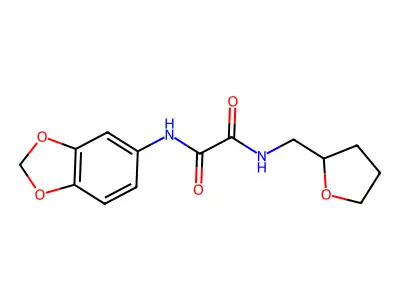 N'-(1,3-benzodioxol-5-yl)-N-(oxolan-2-ylmethyl)oxamide structure