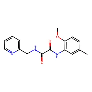 N'-(2-methoxy-5-methylphenyl)-N-(pyridin-2-ylmethyl)oxamide structure