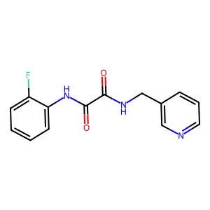 N'-(2-fluorophenyl)-N-(pyridin-3-ylmethyl)oxamide structure