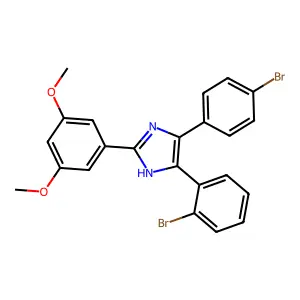 5-(2-bromophenyl)-4-(4-bromophenyl)-2-(3,5-dimethoxyphenyl)-1H-imidazole structure