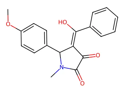 4-benzoyl-3-hydroxy-5-(4-methoxyphenyl)-1-methyl-1H-pyrrol-2(5H)-one structure