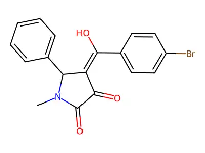 4-[(4-Bromophenyl)carbonyl]-3-hydroxy-1-methyl-5-phenyl-3-pyrrolin-2-one structure