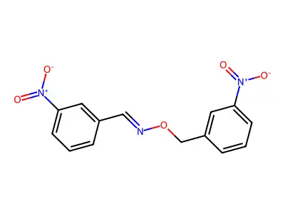 间硝基苯甲醛 O-(间硝基苄基)肟 structure