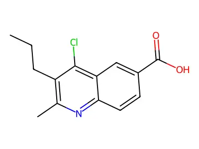 4-Chloro-2-methyl-3-propylquinoline-6-carboxylic acid structure