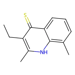 3-Ethyl-2,8-dimethylquinoline-4(1H)-thione structure