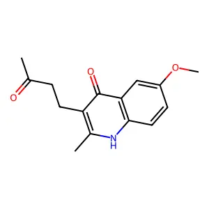 4-(4-Hydroxy-6-methoxy-2-methylquinolin-3-YL)butan-2-one structure