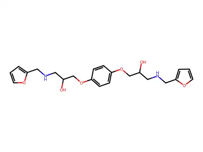 3,3'-(1,4-Phenylenebis(oxy))bis(1-((furan-2-ylmethyl)amino)propan-2-ol) structure