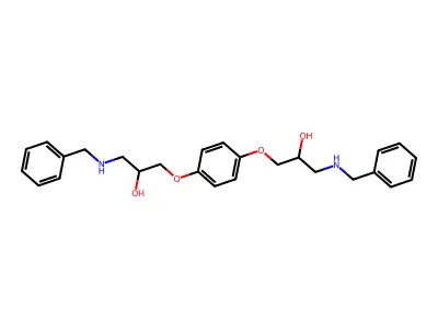 1-Benzylamino-3-[4-(3-benzylamino-2-hydroxy-propoxy)-phenoxy]-propan-2-ol structure
