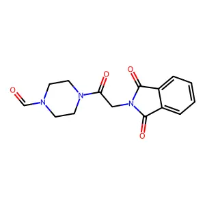 4-[(1,3-dioxo-1,3-dihydro-2H-isoindol-2-yl)acetyl]piperazine-1-carbaldehyde structure