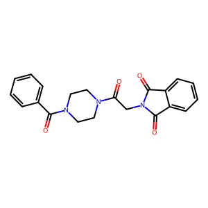 2-(2-(4-Benzoylpiperazin-1-yl)-2-oxoethyl)isoindoline-1,3-dione structure